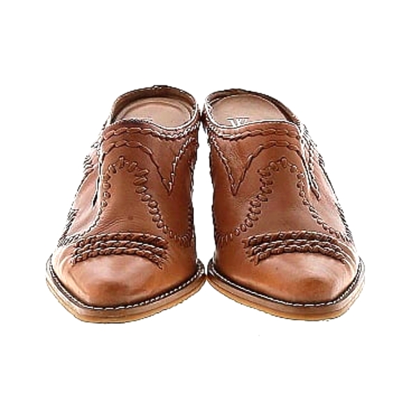 Free shipping White Mountain leather Mule Boho Clogs slip on comfy heel Shoes - Picture 1 of 2